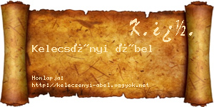 Kelecsényi Ábel névjegykártya